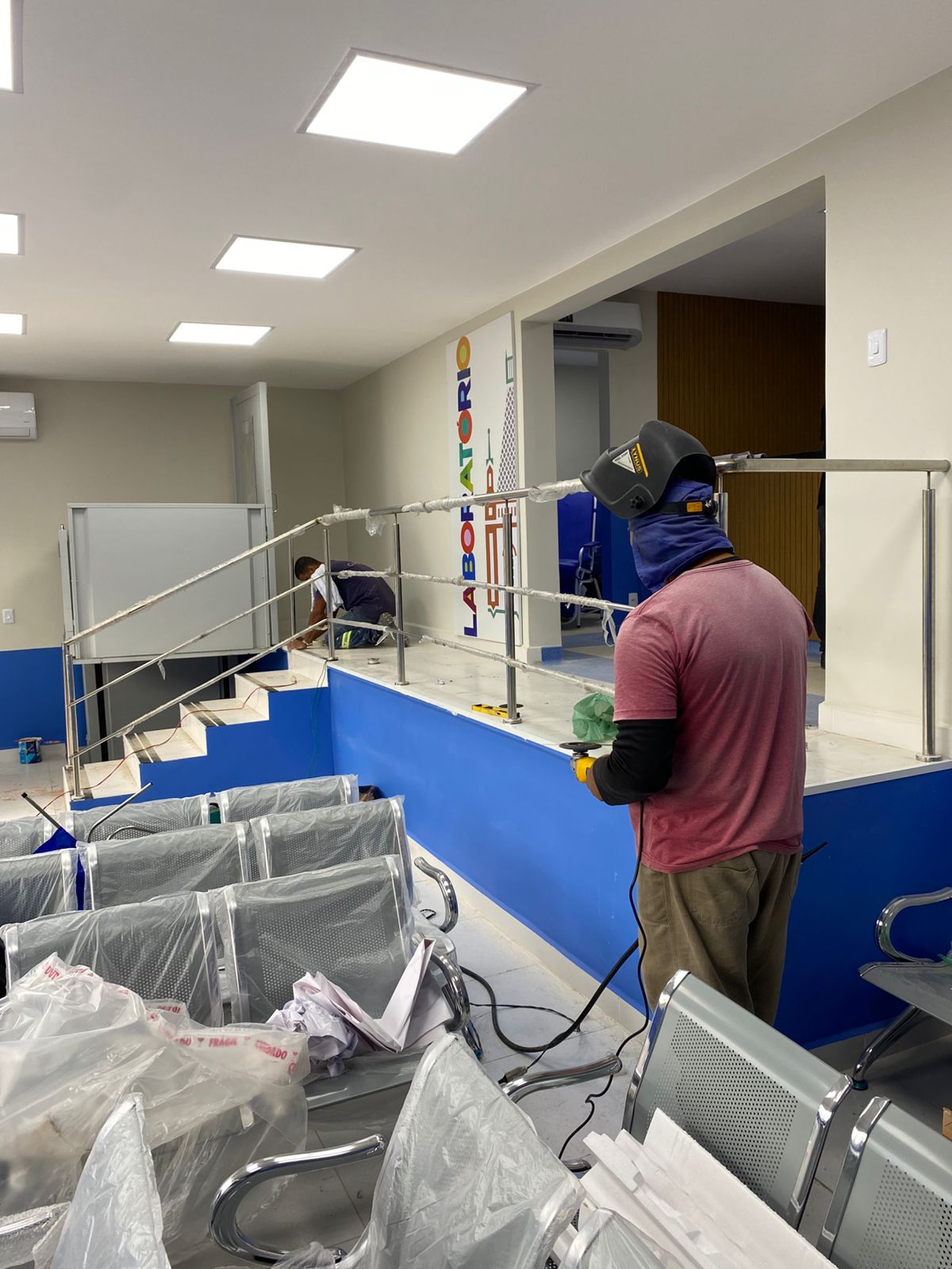 Solda TIG em estrutura de aço inox